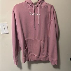 Glossier Pink Hoodie - medium